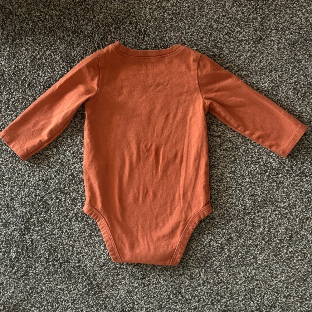 Carter's Rust Long Sleeve Bodysuit Onsie Nana’s Grandma House Love 9mo